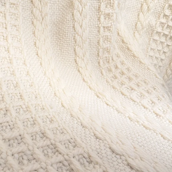 VINTAGE Wool Shawl Made In Ireland NWT 58x36 - Picture 7 of 11